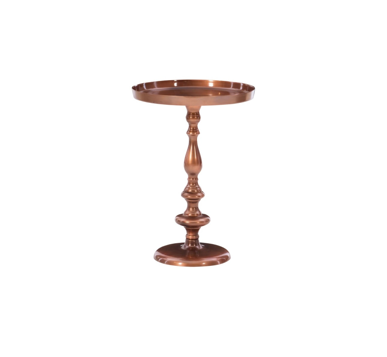 ZELDA COPPER PEDESTAL SIDE TABL