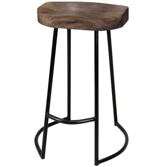 GAVIN WOOD AND METAL COUNTER STOOL