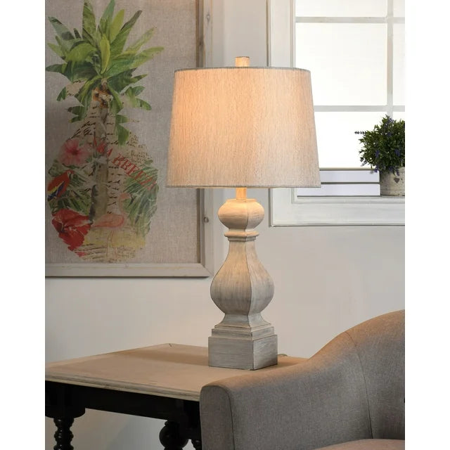 Old Gray - Traditional Baluster Table Lamp