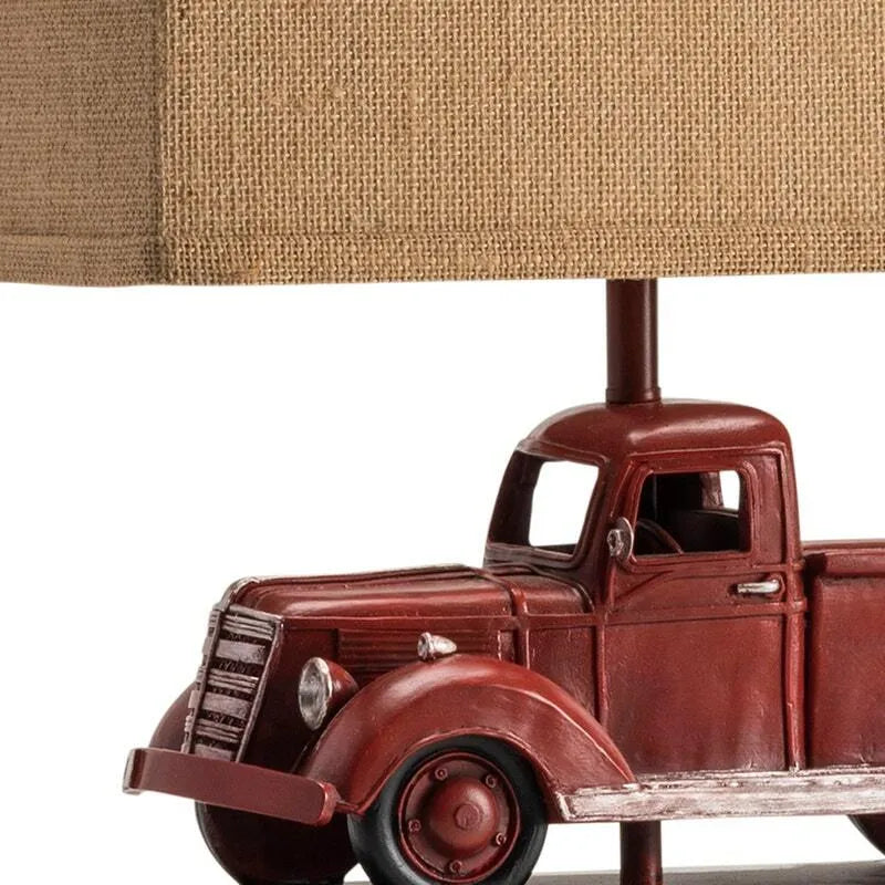 Vintage Red Truck Lamp