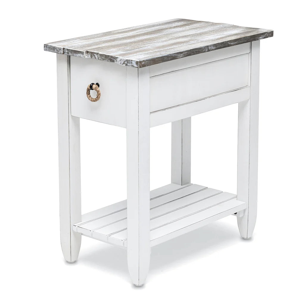 Picket Fence Chairside Table Gray