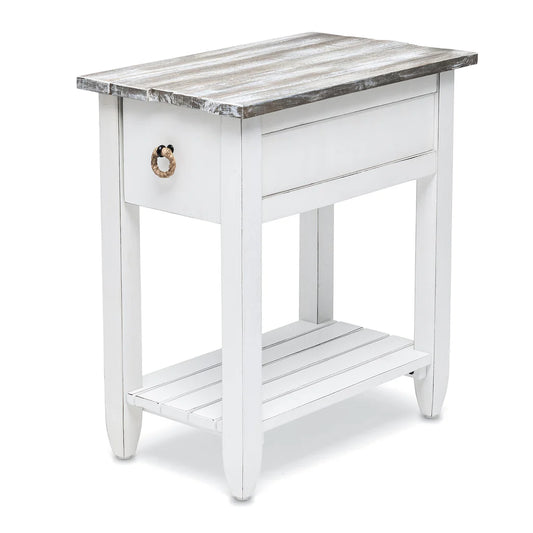 Picket Fence Chairside Table Gray