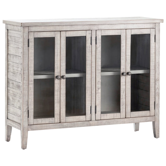 Pembroke Plantation Recycled Pine White Wash 4 Door Tall Sideboard