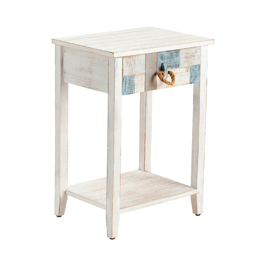 Patchwork Nautical Accent Table