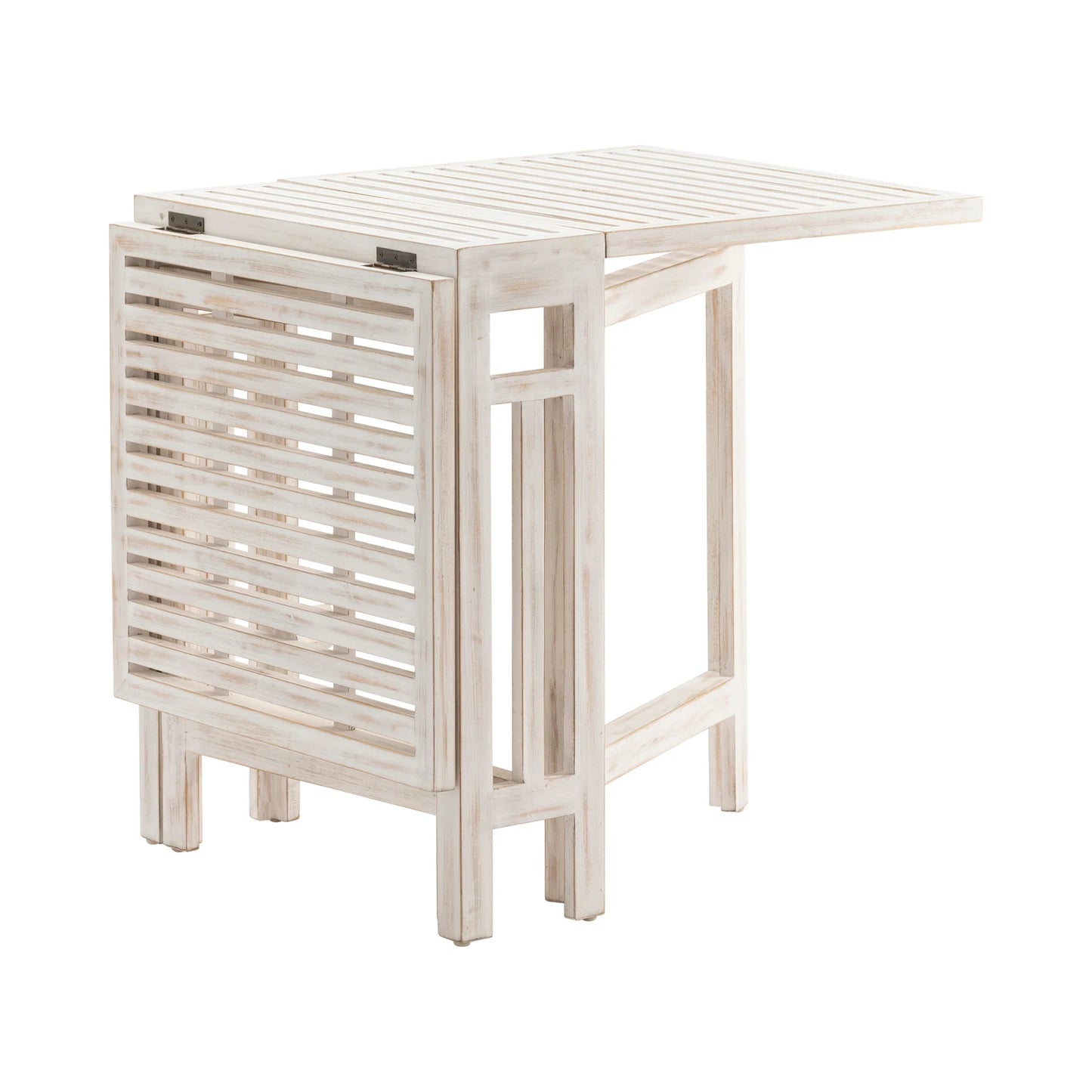 SAVANNAH WHITE WASH GATE LEG FOLDING TABLE