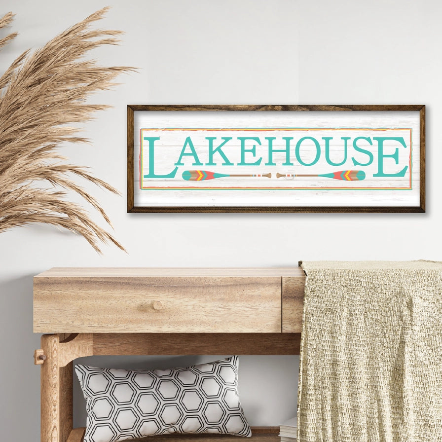FRAMED LAKEHOUSE COLORFUL SM