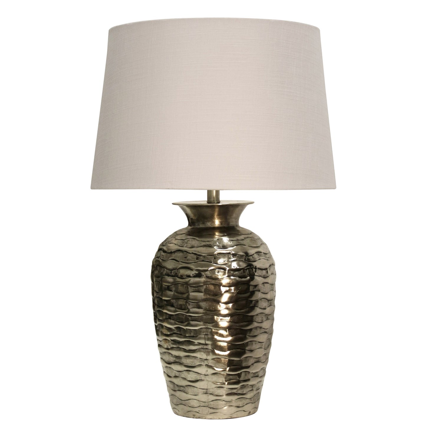 Hammered Silver Table Lamp