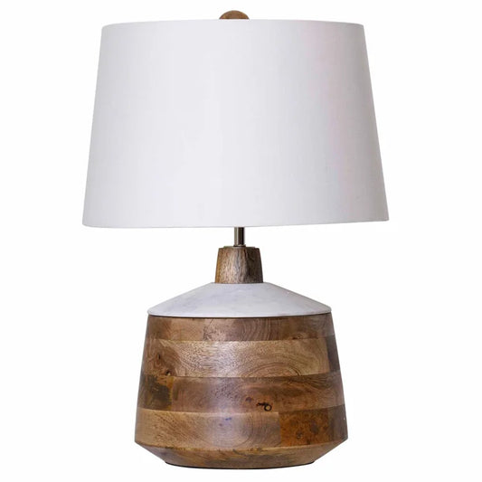 NATURAL & WHITE TABLE LAMP