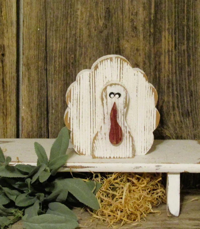 5 IN WOOD TURKEY SHELF SITTER