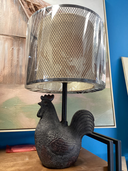 Metal Rooster Lamp