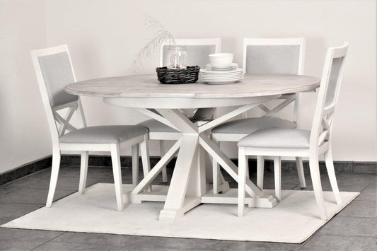 ISLAMORADA 45" ROUND DINING TABLE w/BUTTERFLY LEAF EXTENSION