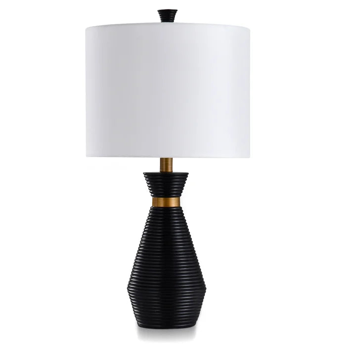 SATIN BLACK TABLE LAMP