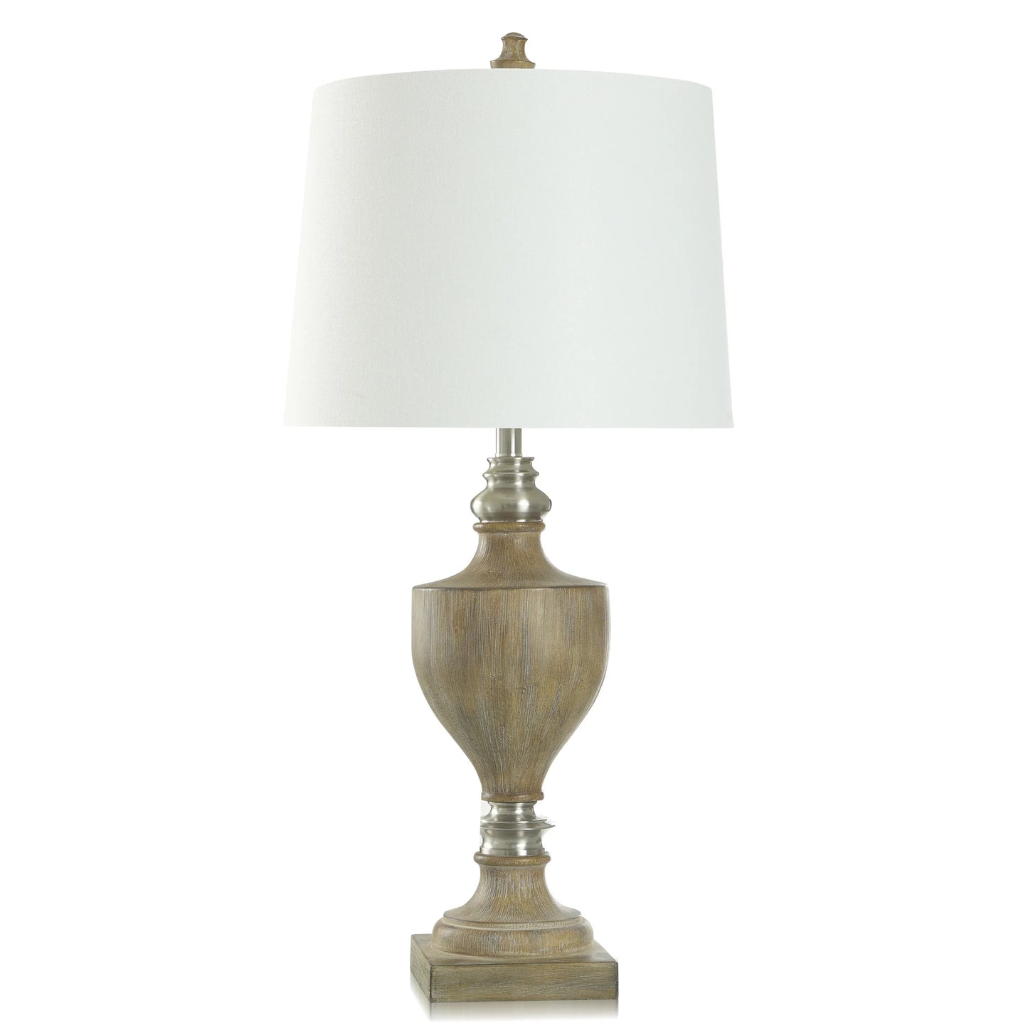 GAMBELL BRUSHED STEEL TABLE LAMP