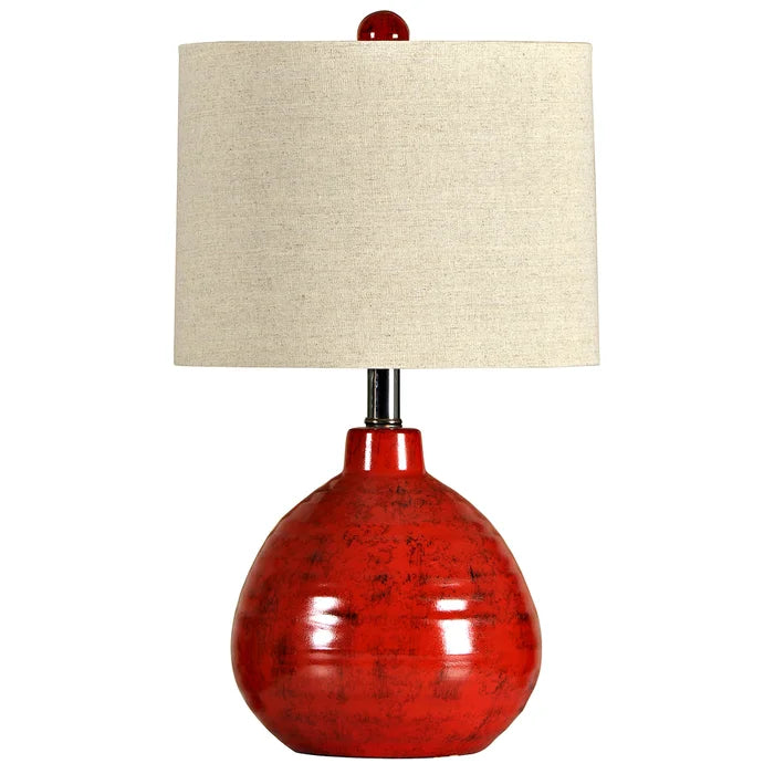 APPLE RED CERAMIC LAMP