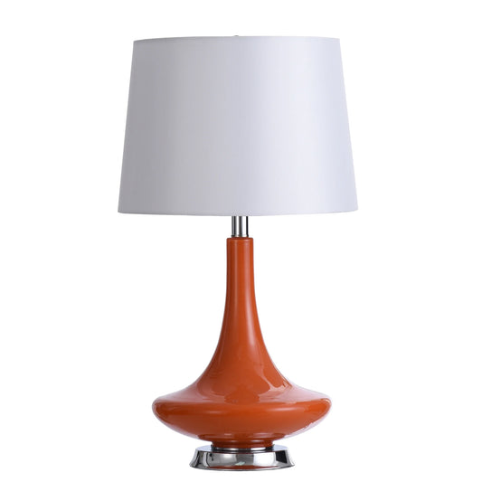 RETRO ORANGE GLASS TABLE LAMP