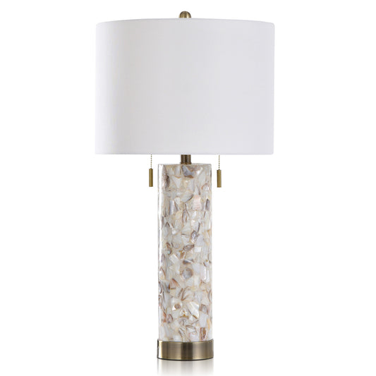 SHELL & STEEL TABLE LAMP