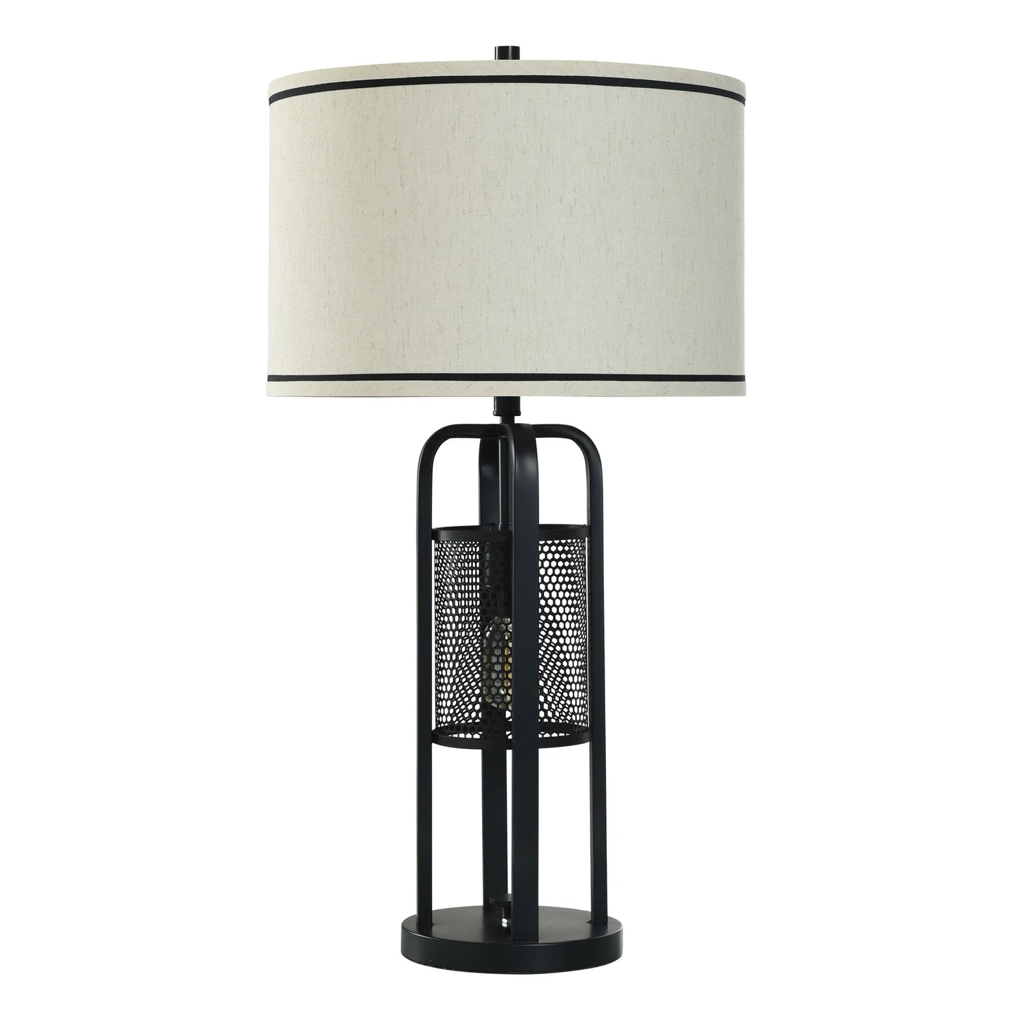 SATIN BLACK TABLE LAMP