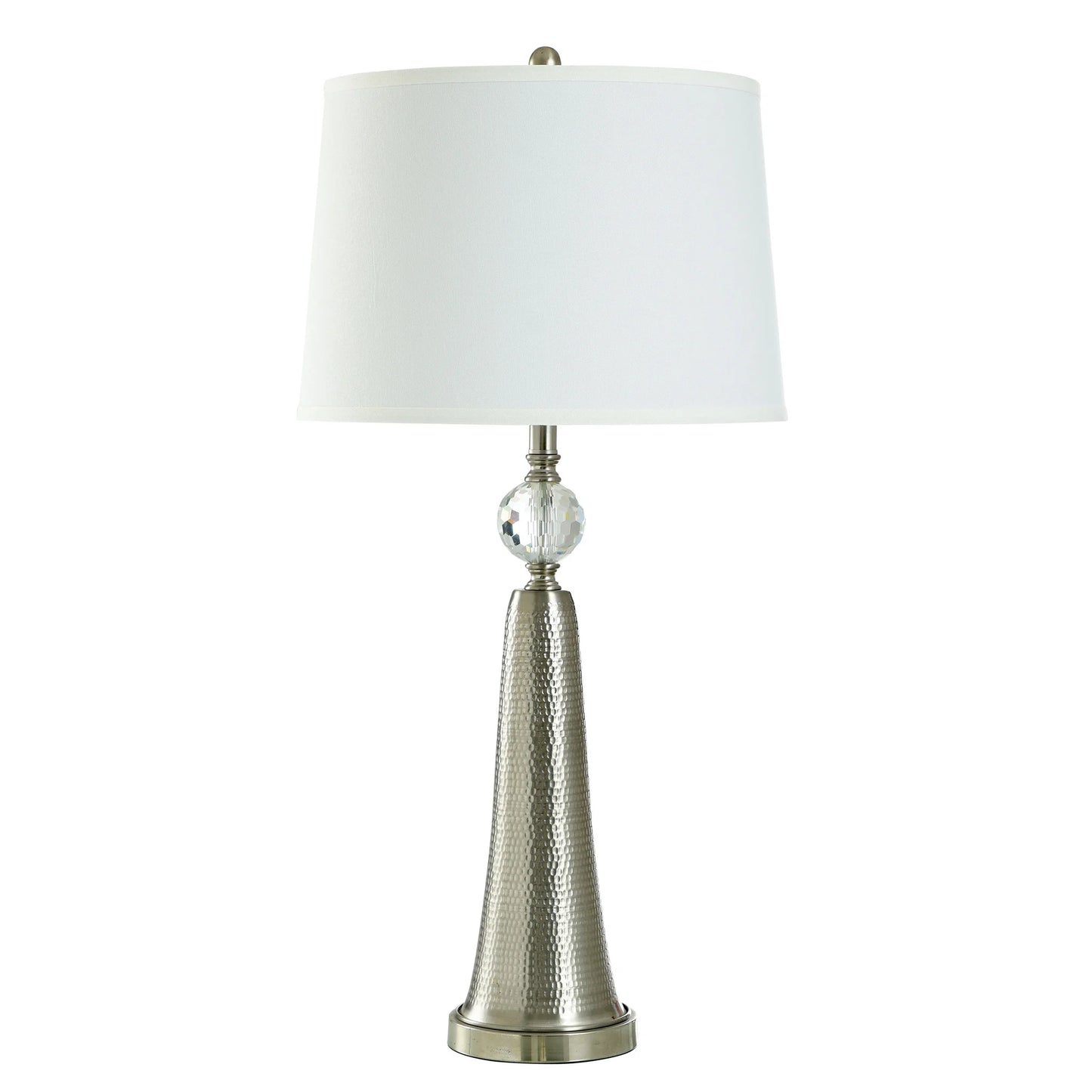 BRUSHED STEEL  Metal Table Lamp