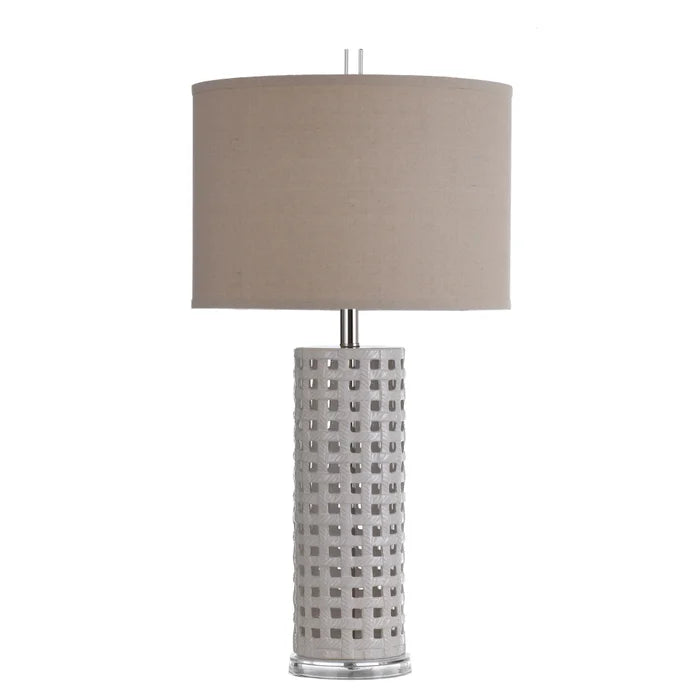 Ceramic Basket Weave Lamp