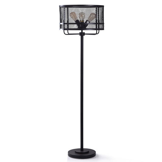 Satin Black Floor Lamp