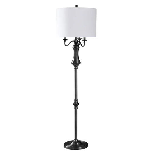 Brushed Black Steel Floor Lamp