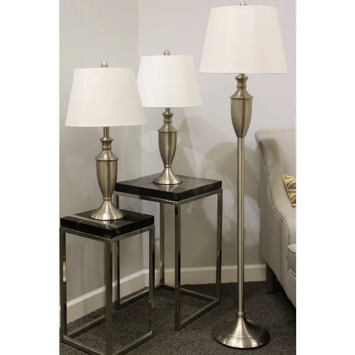 BRUSH STEEL FLOOR LAMP