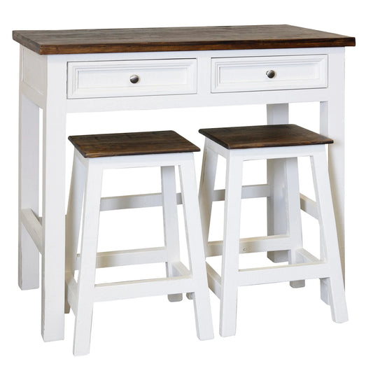 THREE PC SET REGINA COFFEE STATION WITH BARSTOOLS