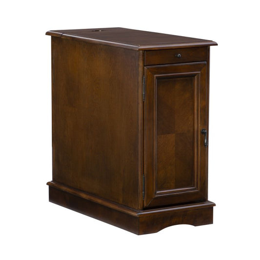 BARRON HAZELNUT ACCENT TABLE W/USB