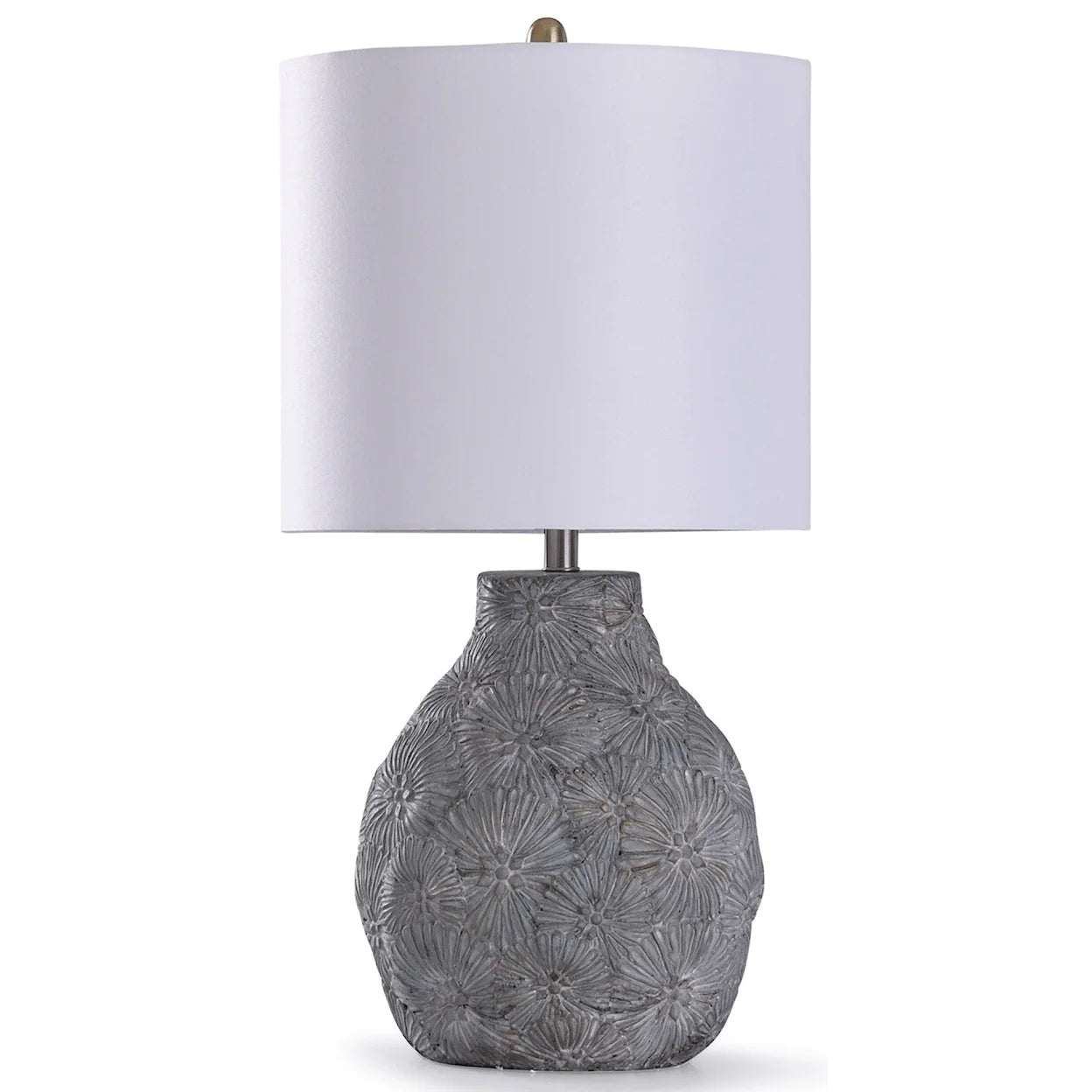 FLORAL CONCRETE LAMP