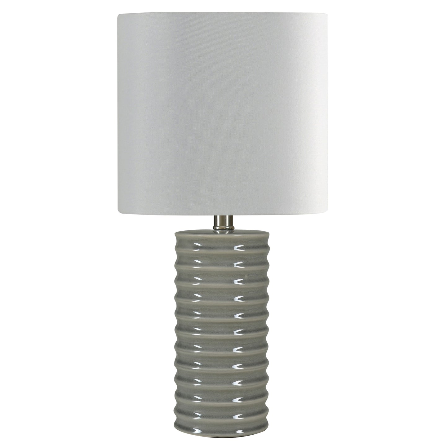 Gray Rib Lamp-TL23334A : 15"