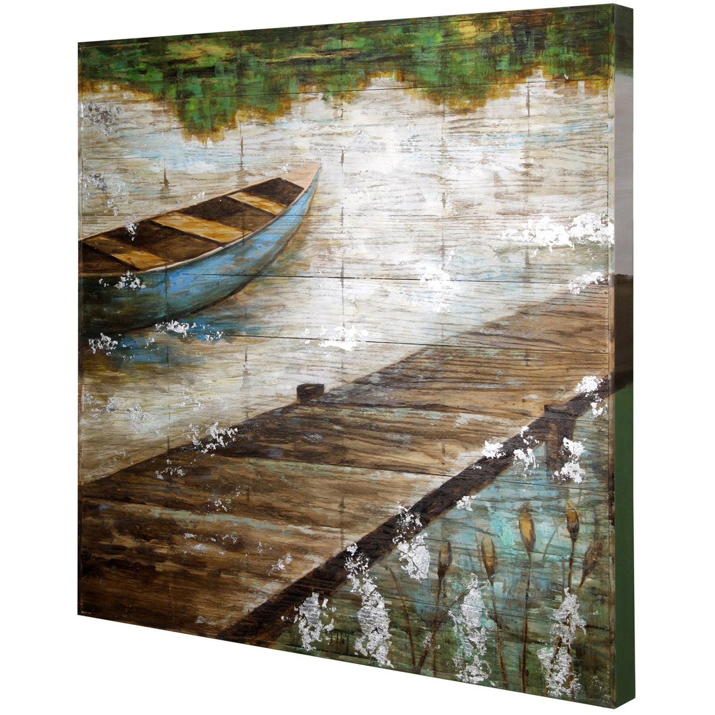 Wooden Boat Dock Slat Panel