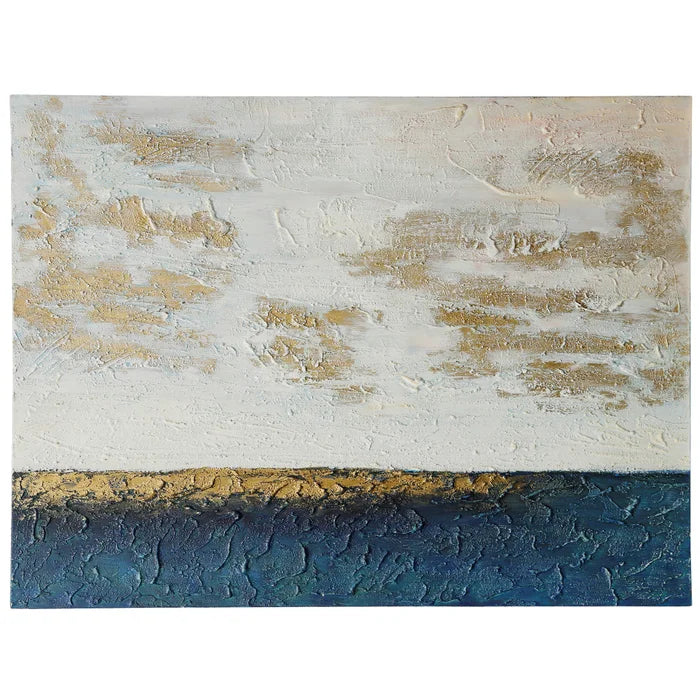 Blue Abstract Horizon Canvas